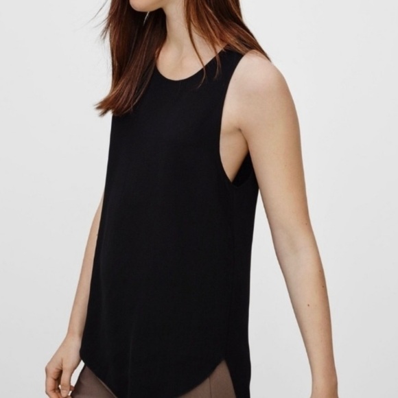 Wilfred | Aritzia Sevres Sleeveless Zip-Back Blouse Blue - Picture 8 of 16